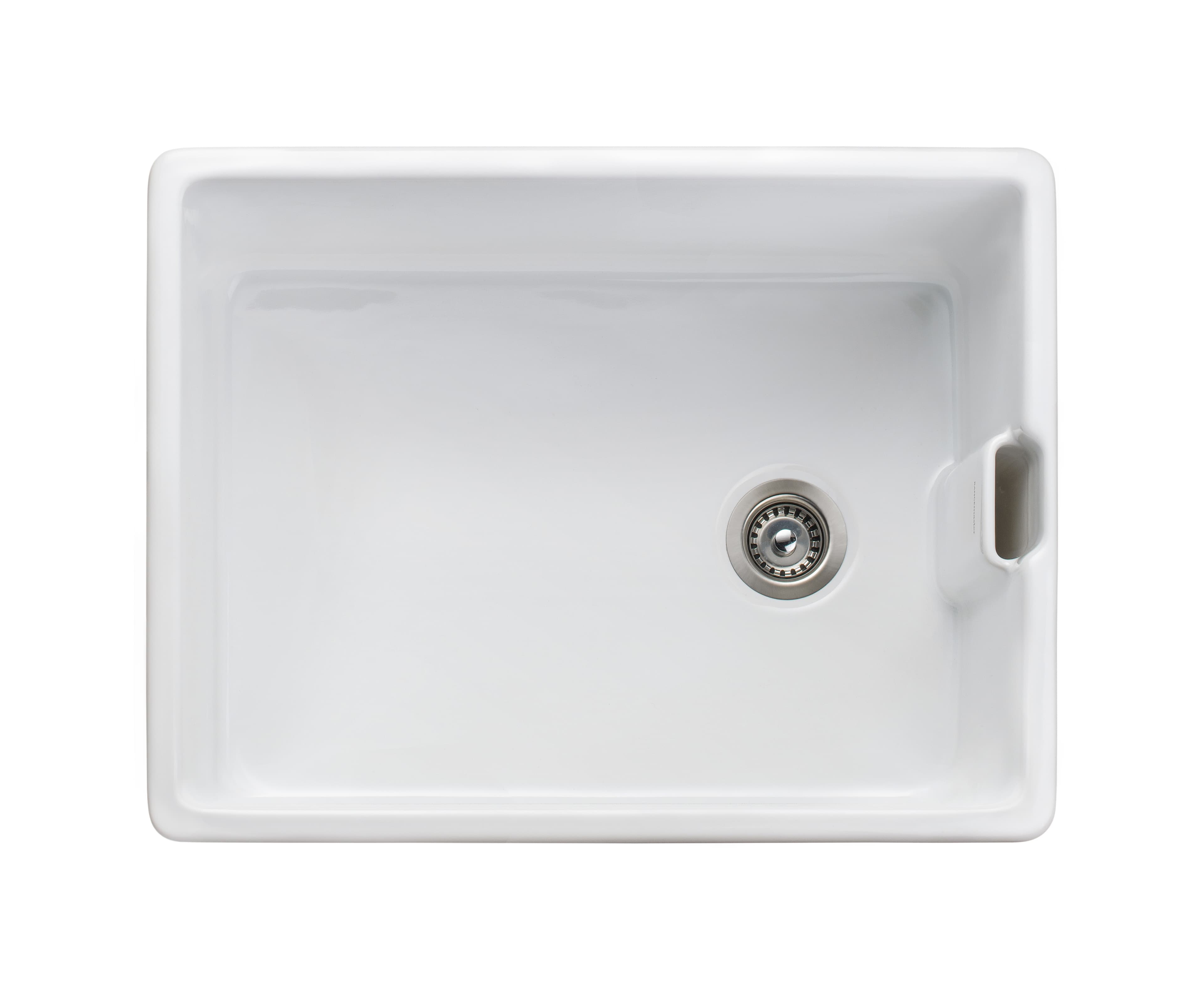 Rangemaster CGR595WH/ Grange Belfast Sink with Waste and Plumbing Kit White 595 x 455mm