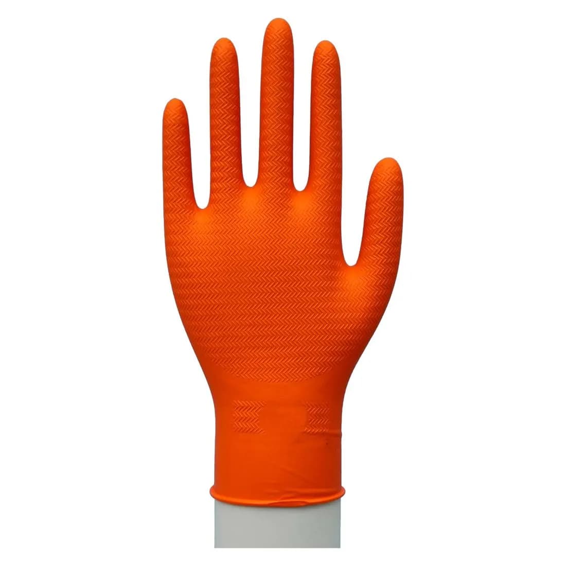 Orange Grip Nitrile Gloves Size 9 (L) Dispenser Box