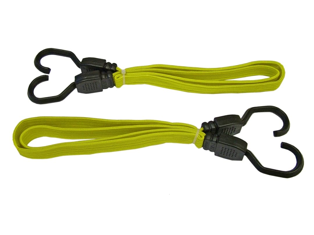 Faithfull Flat Bungee Cord 90cm (36in) Yellow 2 Piece FAITDBUNG36