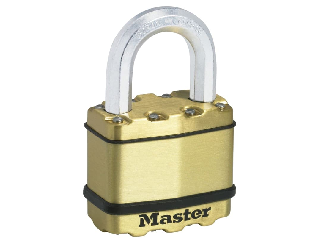 Master Lock Excell™ Brass Finish 50mm Padlock 4-Pin M5BEURD
