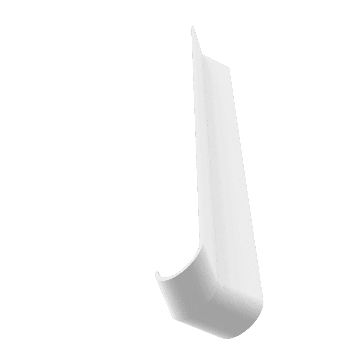 White Bullnose Fascia 135 Degree Internal Corner - 327mm x 50mm