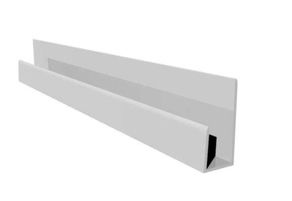 FloPlast Shiplap Cladding Universal Channel - 5mtr White