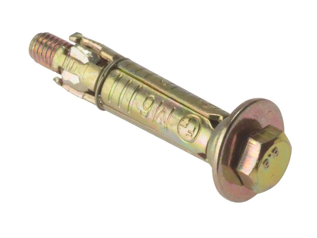 Fandf 10LB840 Masonry Anchor - Loose Bolt - Zinc Yellow Passivated M8 X 40Mm (Bag Of 10)