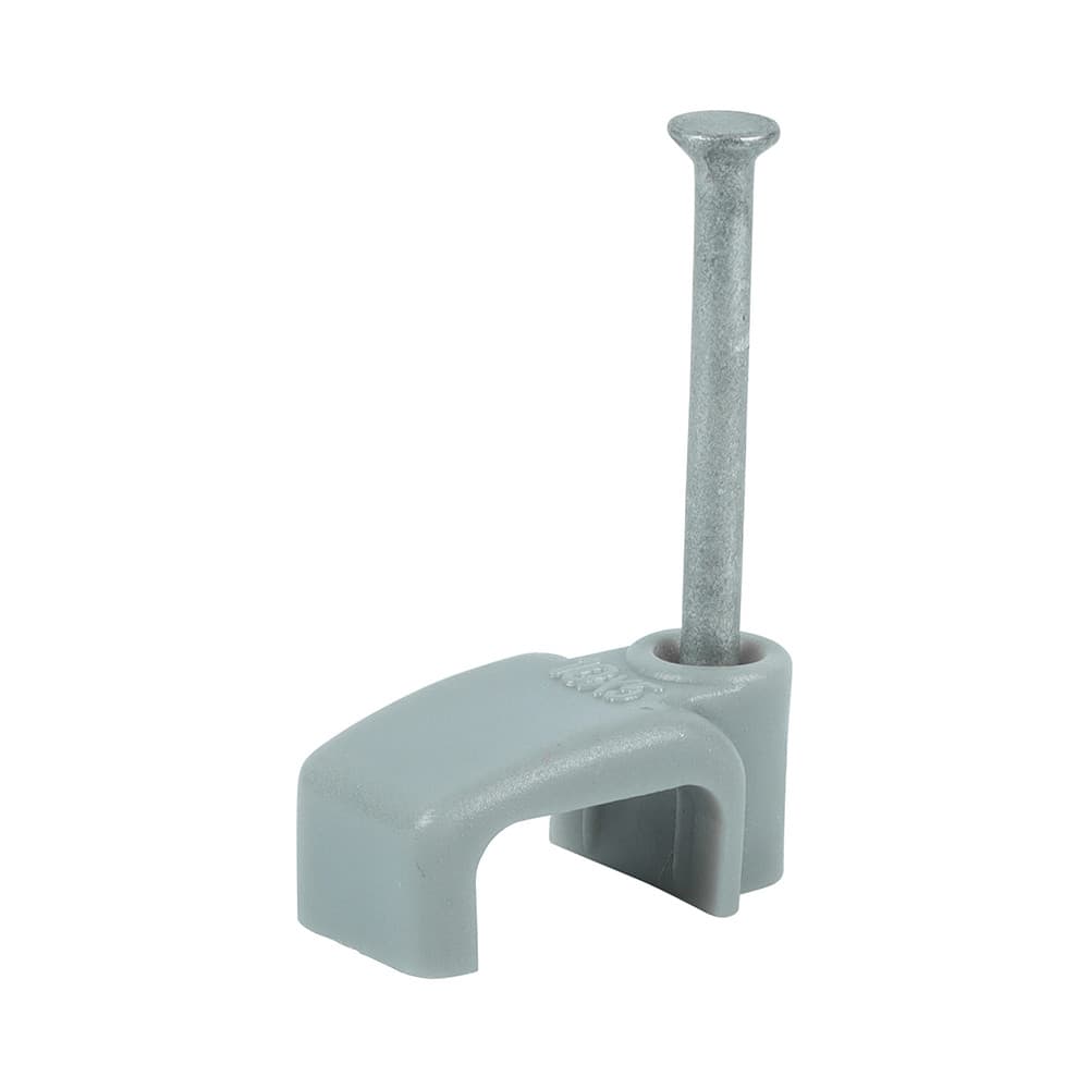 Timco 225654 Flat Twin & Earth Cable Clips - Grey To Fit 2.5Mm Box 100