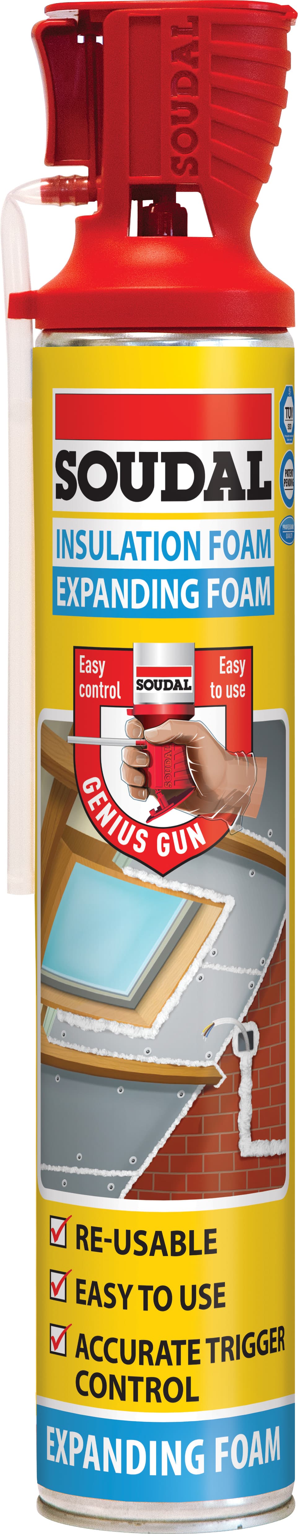 Soudal Genius Gun Insulation Foam Champagne 750Ml GENIUSFOAM