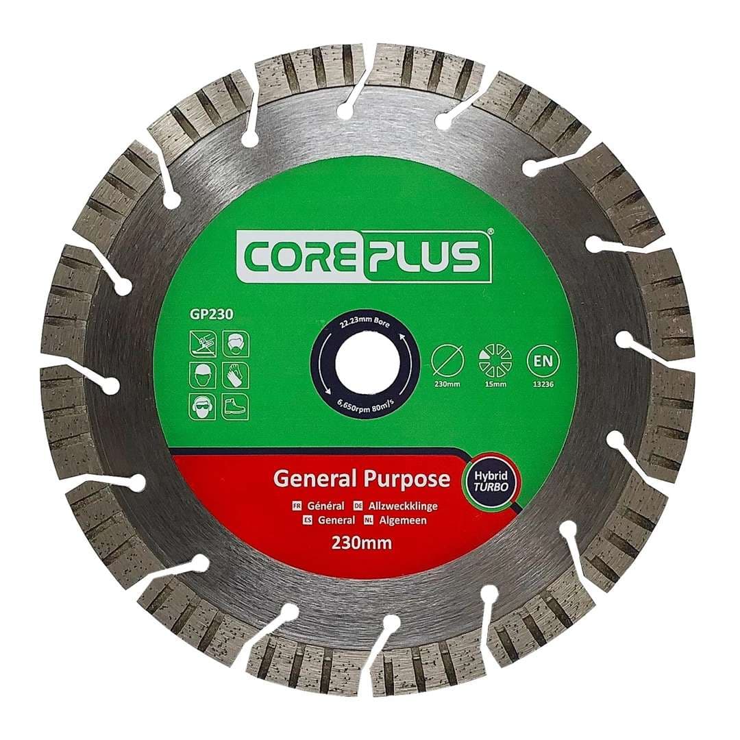 Coreplus CORDBGP230 General Purpose Diamond Blades 230Mm (Box Of 1)