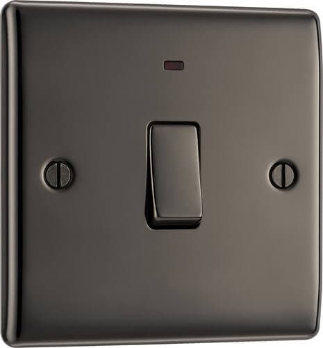 Evolve Matt Grey (Black) Cooker Control Socket Double Pole Switch With Led Power Indicators PCDMG70B-01