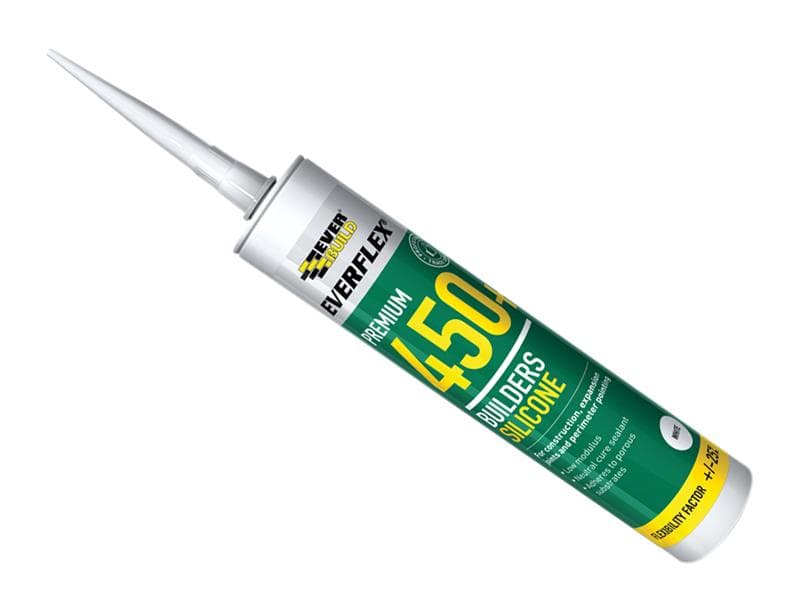 Everbuild Sika 484830 Everflex® 450 Builders Silicone Sealant White 300Ml