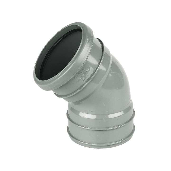 Floplast 110Mm Grey Offset Bend-Top SP440G