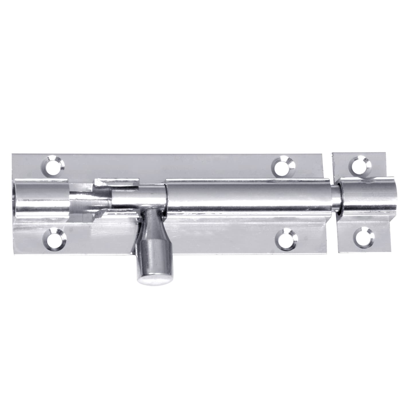 4Trade Barrel Bolt Straight Chrome 75mm