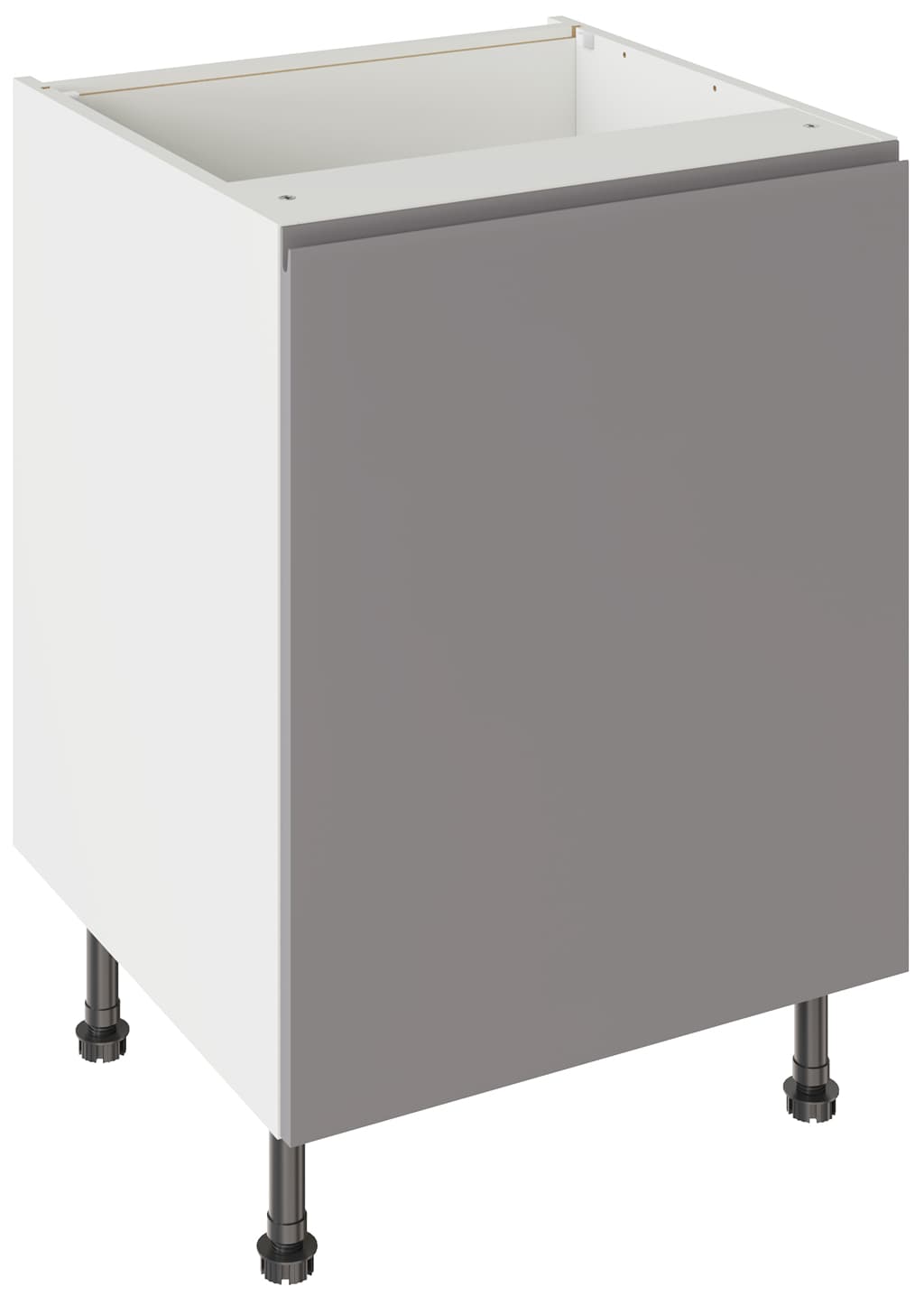 Kitchen Kit Flatpack Base Unit J-pull Ultra Matt Dust Grey 600mm - FKKJ0804