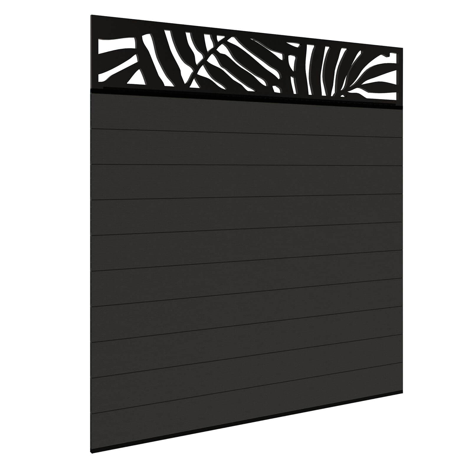Composite Fence Panels - Graphite Without Posts 1.8m