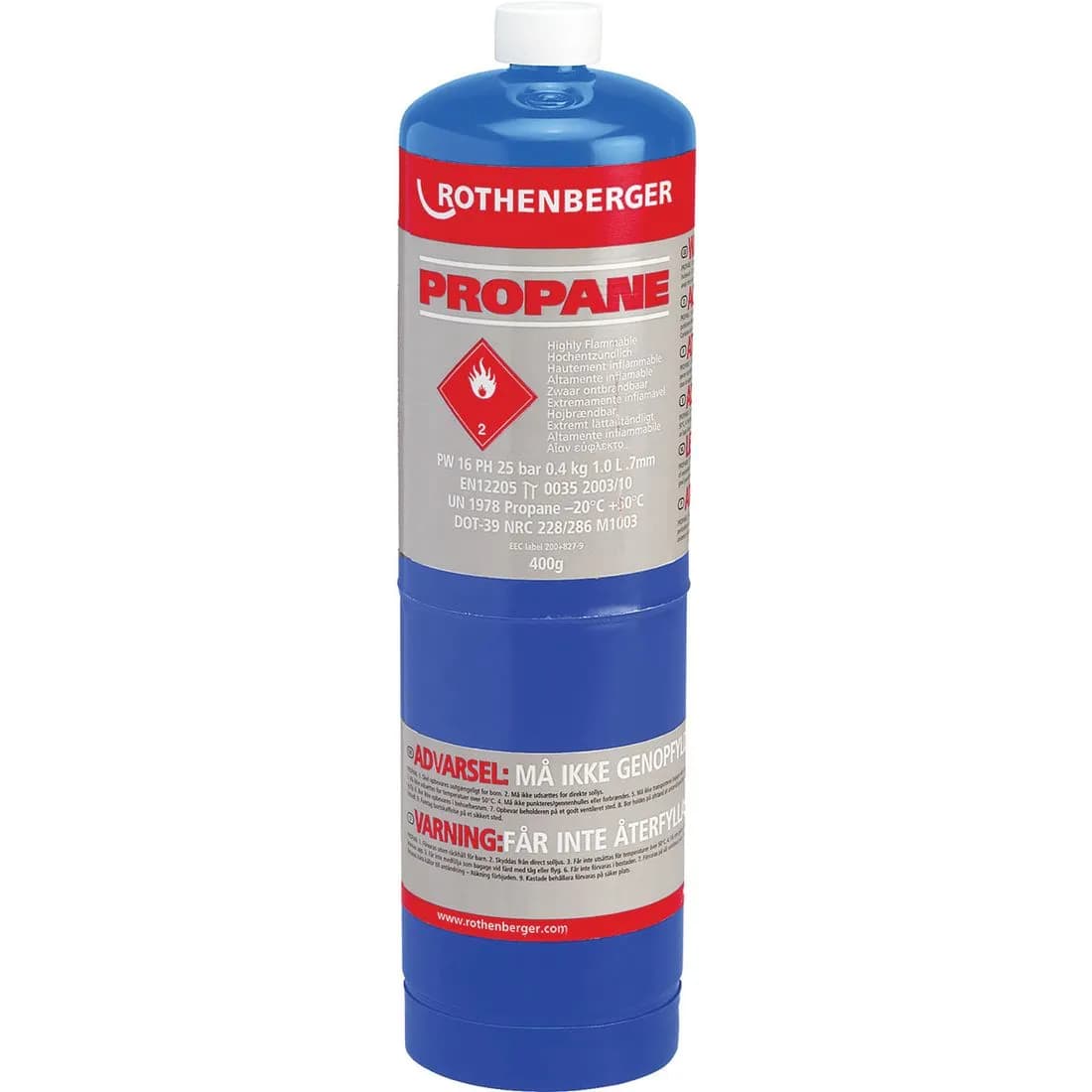 Gas Cylinder Propane 400G Disposable Rothen