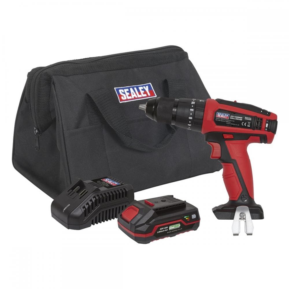 Sealey CP20VDDKIT1 Combi Drill/Driver Kit Ø13Mm 20V 2Ah Sv20 Series Lithium-Ion