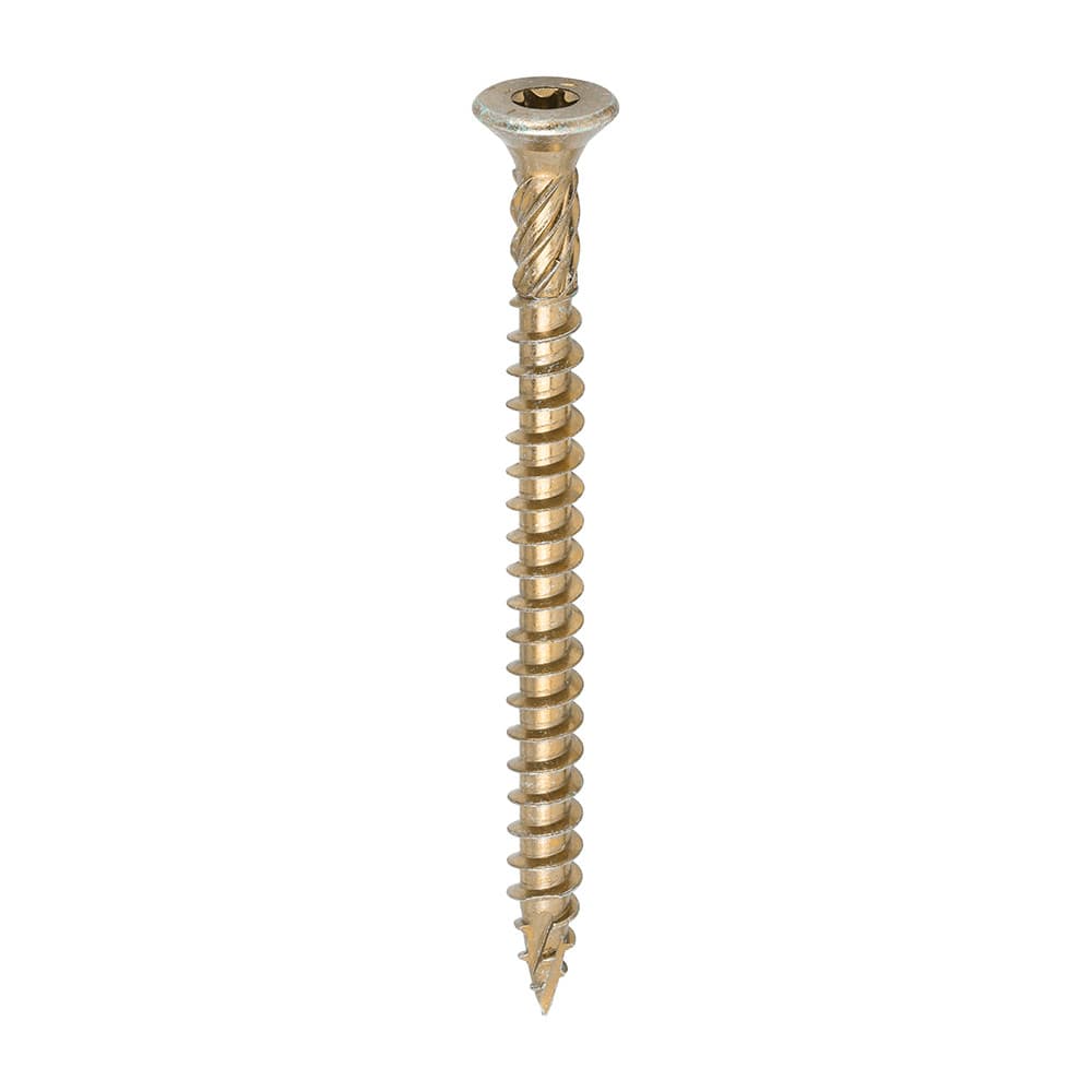 Timco 80100C2C C2 Clamp-Fix Multi-Purpose Premium Screws - Tx - Double Countersunk - Yellow 8.0 X 100 Box 100