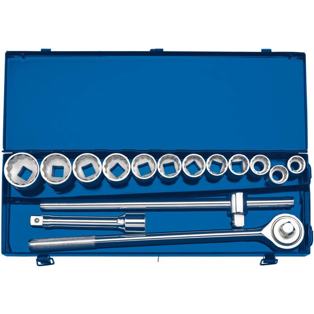Draper 16440 Metric Socket Set In Metal Case 3/4in Sq. Dr. (15 Piece) per set