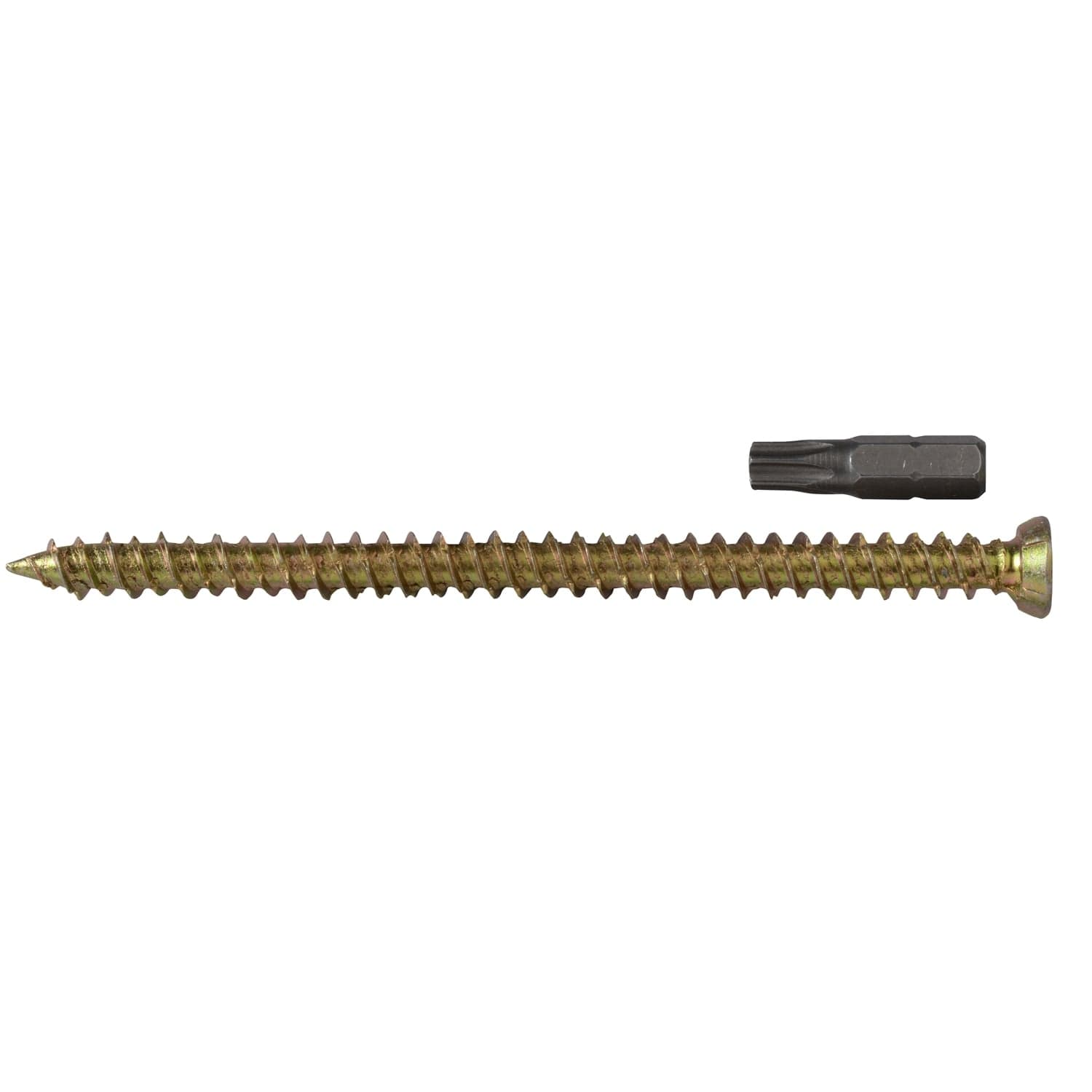 Masonmate Concrete & Masonry Screws | 7.5 X 52Mm | Zinc Yellow Passivated | Box 100 MAMCFS52