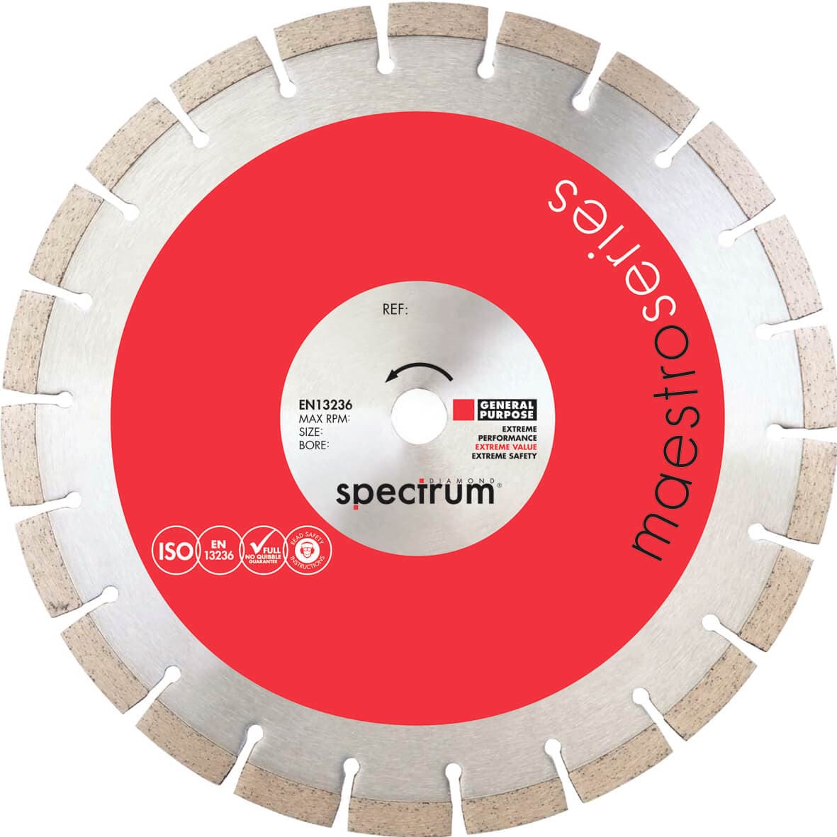 Ox Tools TEC10-115/22 Spectrum 10Mm General Purpose Diamond Blade - 115/22.23Mm Each