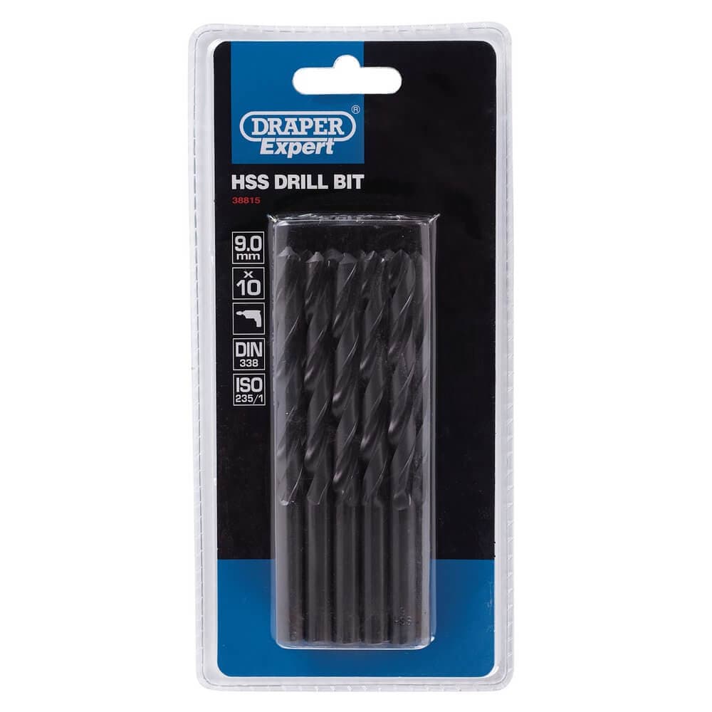 Draper Expert 38815 Hss Drill Bit 9.0Mm (Pack Of 10) per card