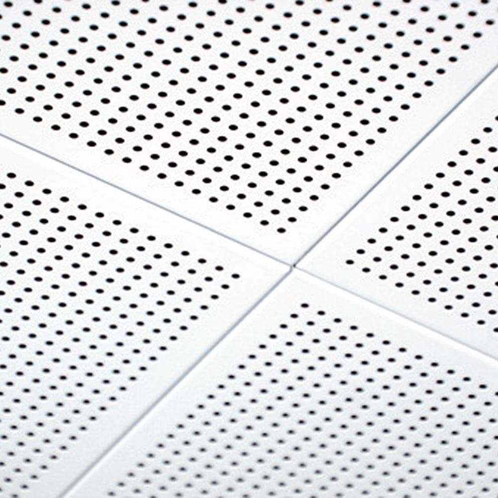 Knauf Armstrong Metal Ceiling Tiles Microperforated Lay-In Axal Vector Edge 600mm x 600mm - Pack of 10 | 3.6m2