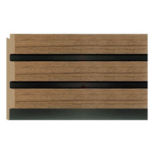 Sulcado Slat Wall Panel Trim - 42mm x 2600mm x 12mm Left Hand Trim Natural Oak