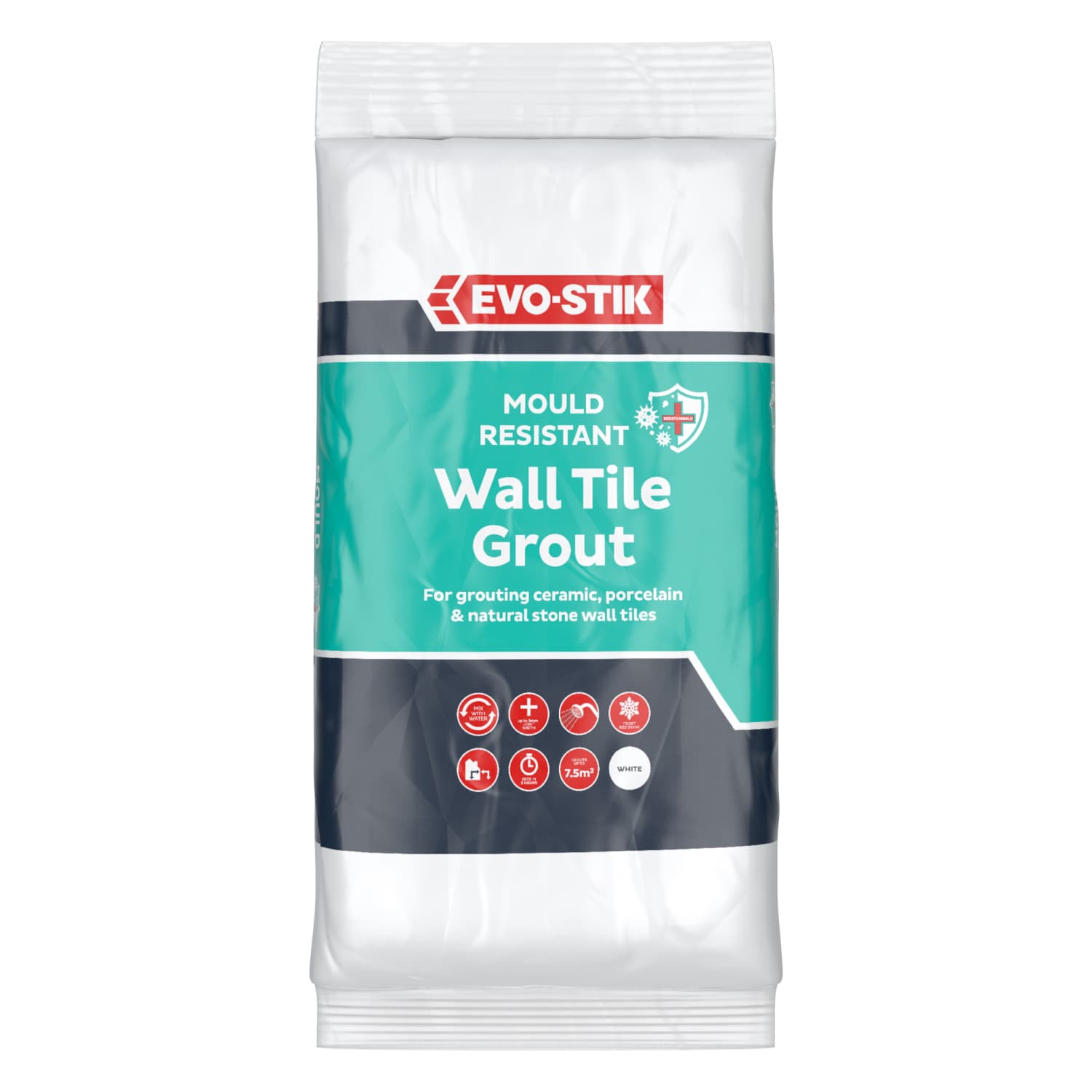 Bostik Evo-Stick Mould Resistance White Wall & Tile Grout 1.5kg