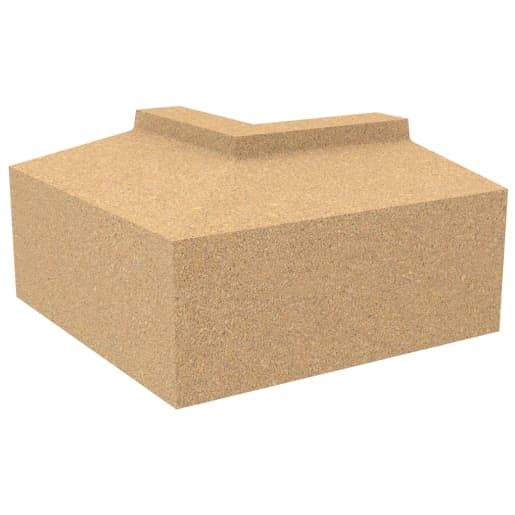 Forticrete Brown Aggregate Cill Slip T11-40 Bath 90D Ext Rtn, Size: 265x150x140mm