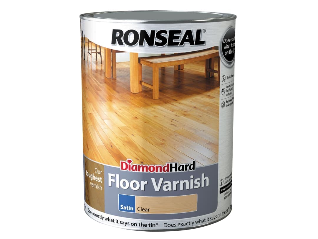Ronseal Diamond Hard Floor Varnish Satin 5 litre 33608