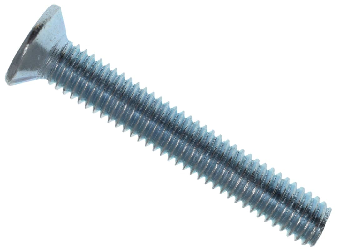 METALMATE® Machine Screw Pozi Compatible CSK ZP M6 x 40mm Box 25 MEMMSCSK0640
