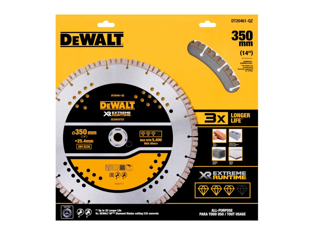 DEWALT Power Tools ELITE SERIES™ All Purpose Diamond Wheel 355 x 25.4mm DT20461-QZ