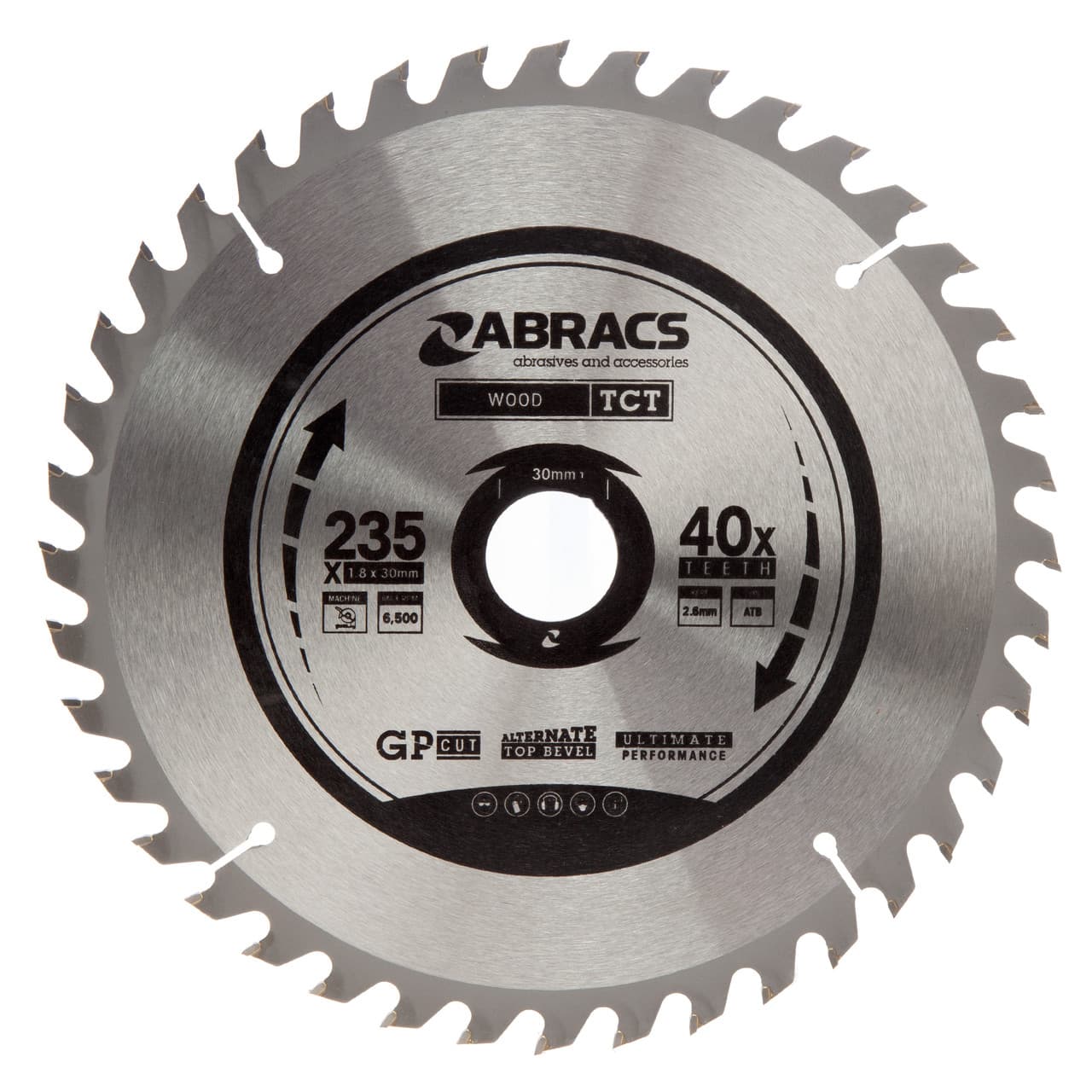 Abracs Tct23540 Tct Circular Saw Blade For Wood 235 X 30Mm X 40T