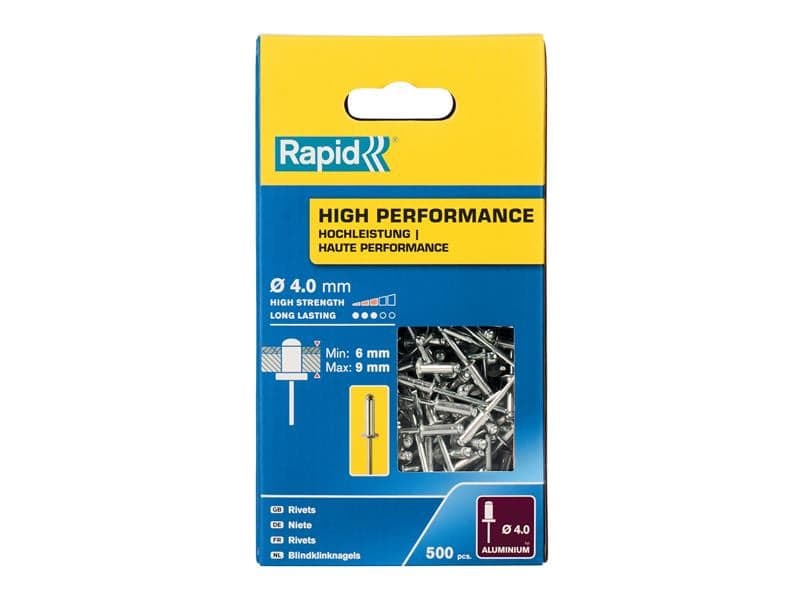 Rapid 5001434 High Performance Rivets 4 X 12Mm (Box 500)