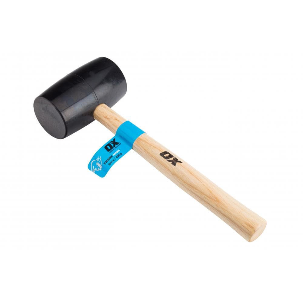 Ox Tools OX-T081724 Ox Trade Black Rubber Mallet - 24 Oz EA
