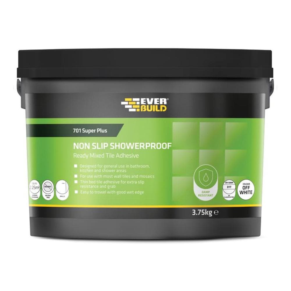 Everbuild Sika 487066 701 Acrylic Non Slip Tile Adhesive 3.75Kg