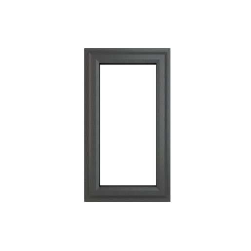 Crystal Double Glazed uPVC Grey/WHite Window Right Hung 610mm x 965mm Clear