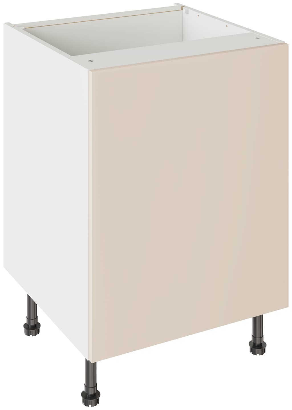 Flatpack 600 Base Kitchen Cabinet Slab Super Gloss Cashmere