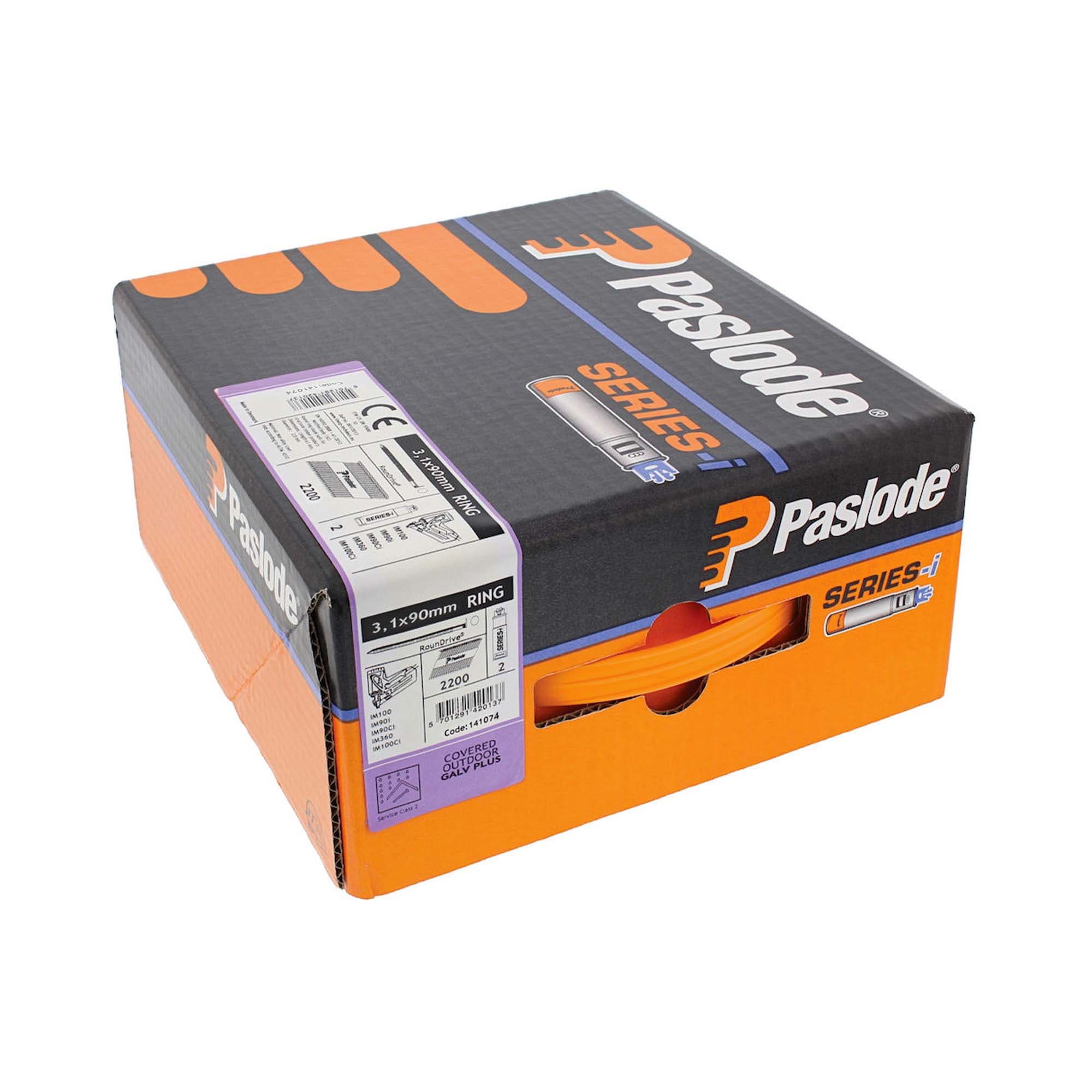 Paslode 141074 IM360CI Nail Fuel Pack 90 x 3.1mm Ring Galv+