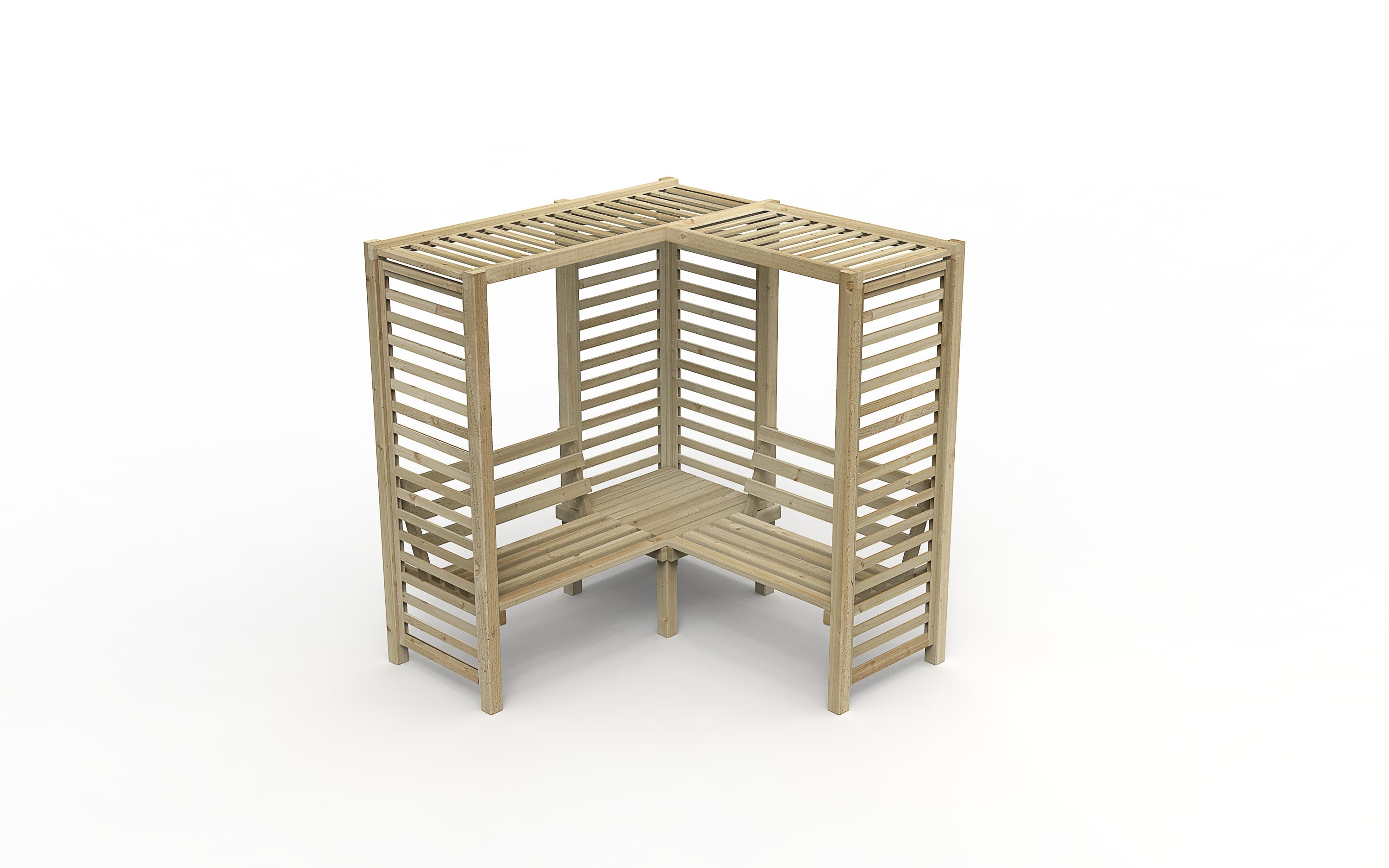 Forest Garden Pressure Treated Firenze Corner Arbour