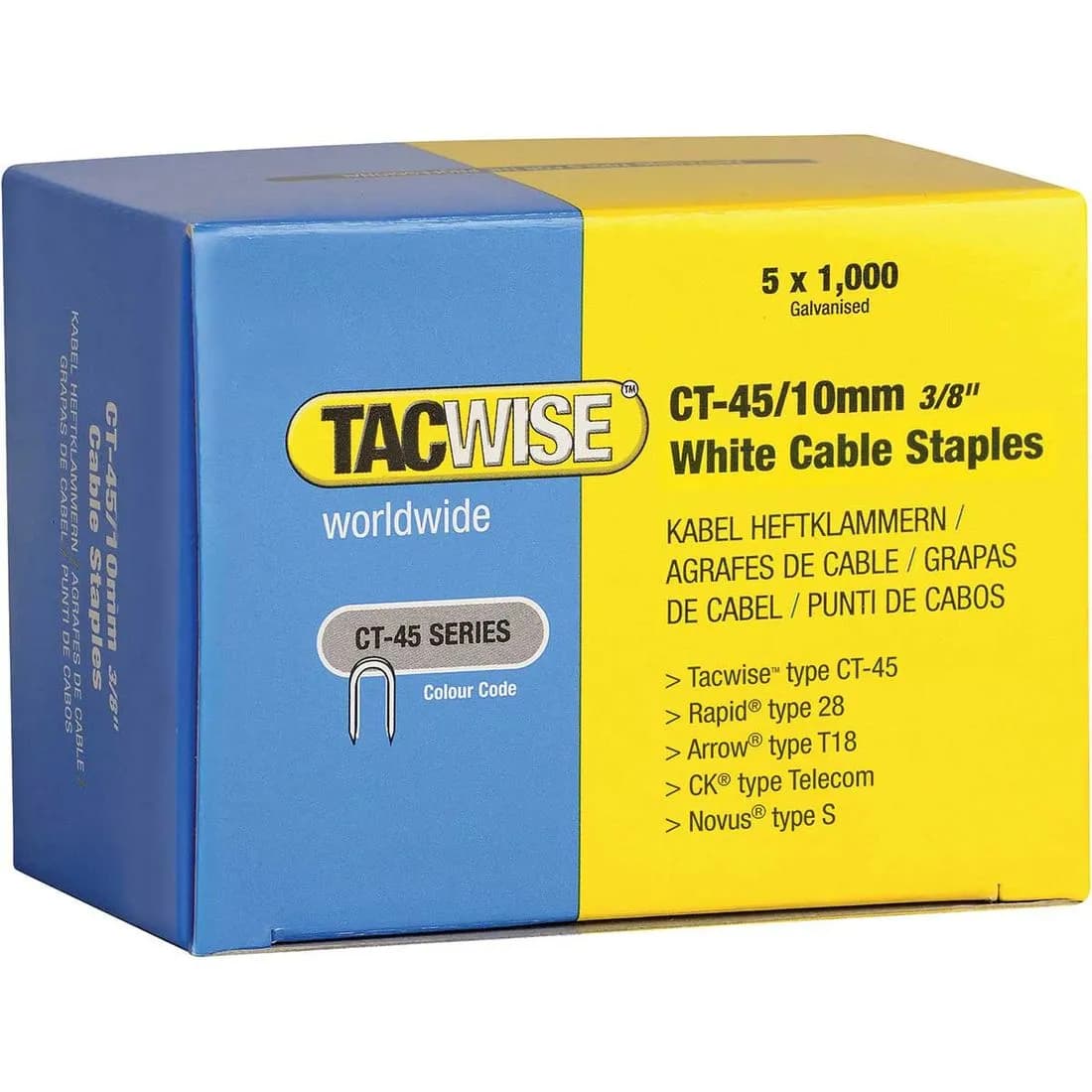 Tacwise Cable Staples 10Mm Pk5000