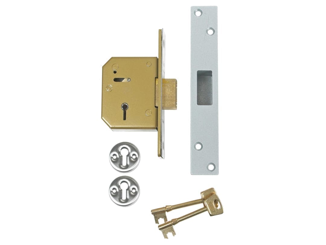 UNION 3G115 C Series 5 Lever Deadlock 67mm 2.5in Satin Brass V-3G115-PL-67