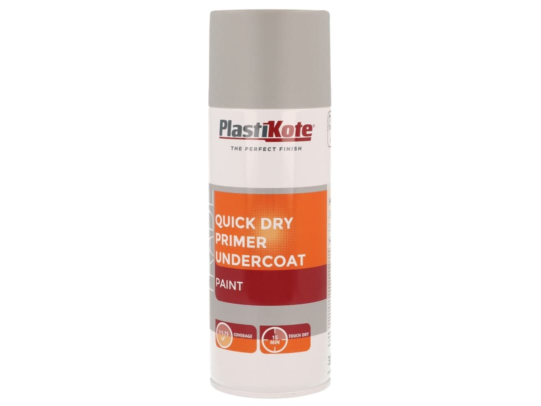 PlastiKote Trade Quick Dry Primer Spray Grey 400ml 071001