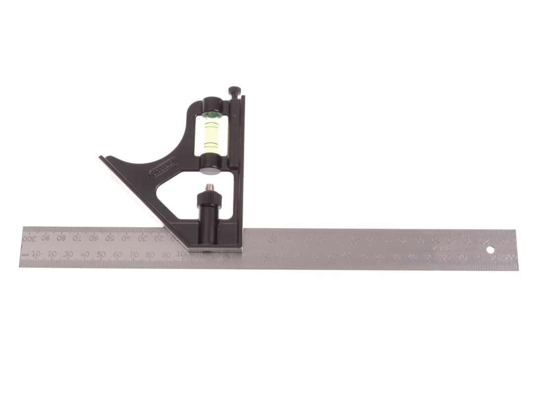 STANLEY® Hand Tools Combination Metal Square 300mm (12in) 2-46-222