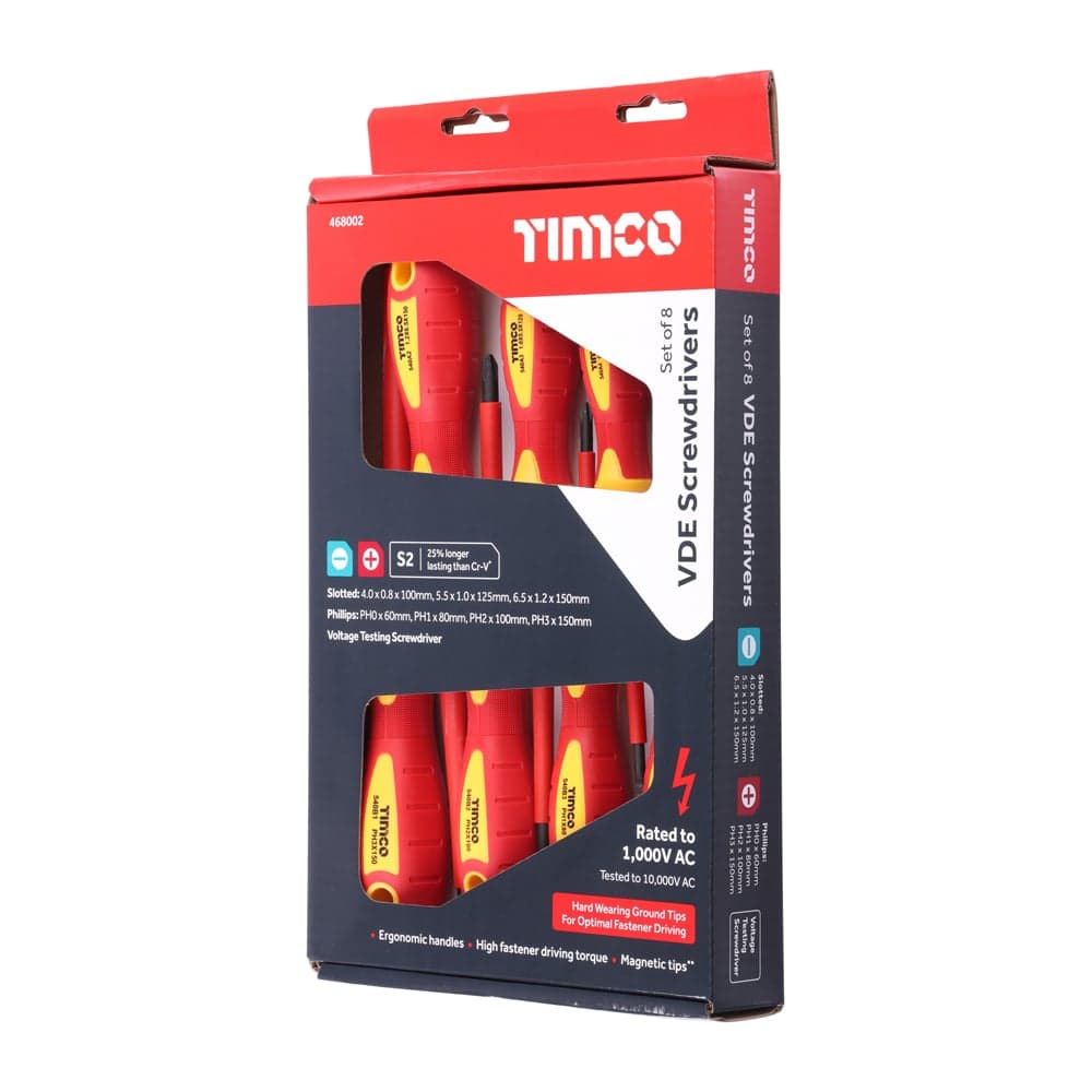 Timco Vde Screwdriver Set Box 8 468002