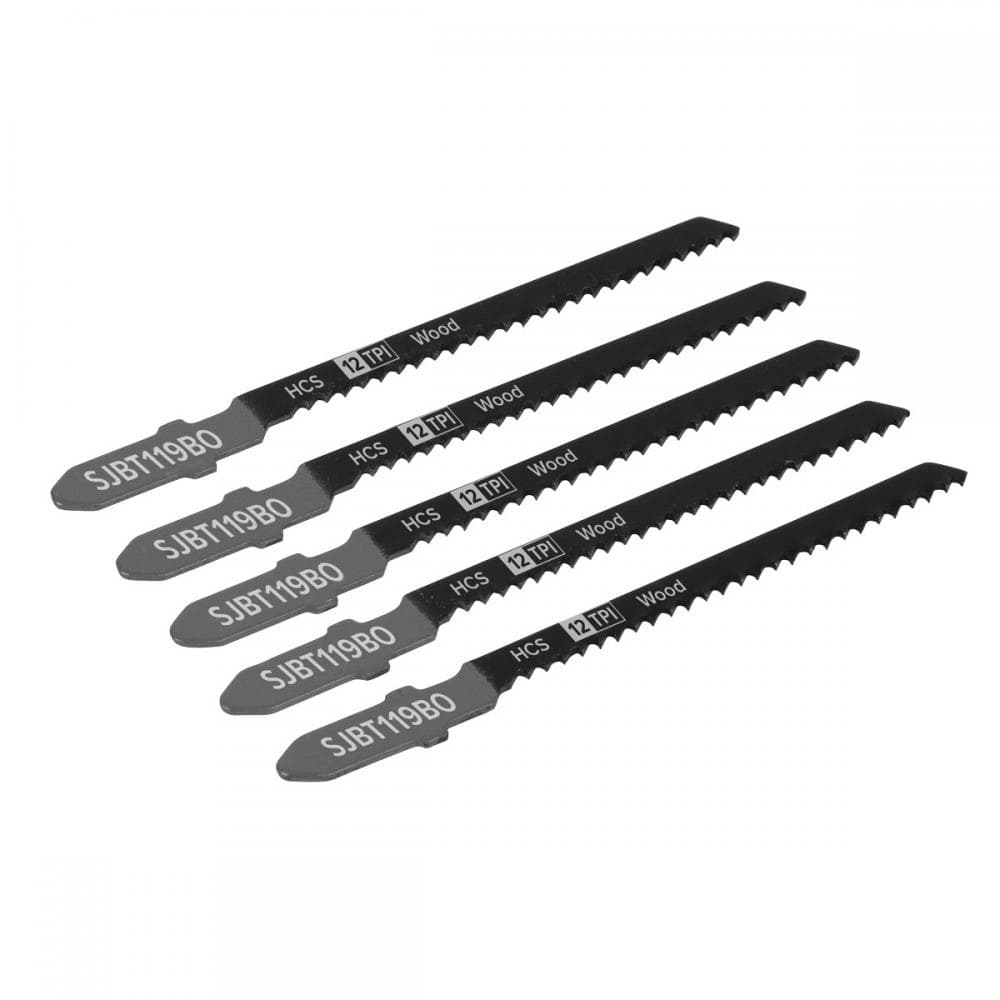 Sealey SJBT119BO Jigsaw Blade General Wood 75Mm 12Tpi - Pack Of 5