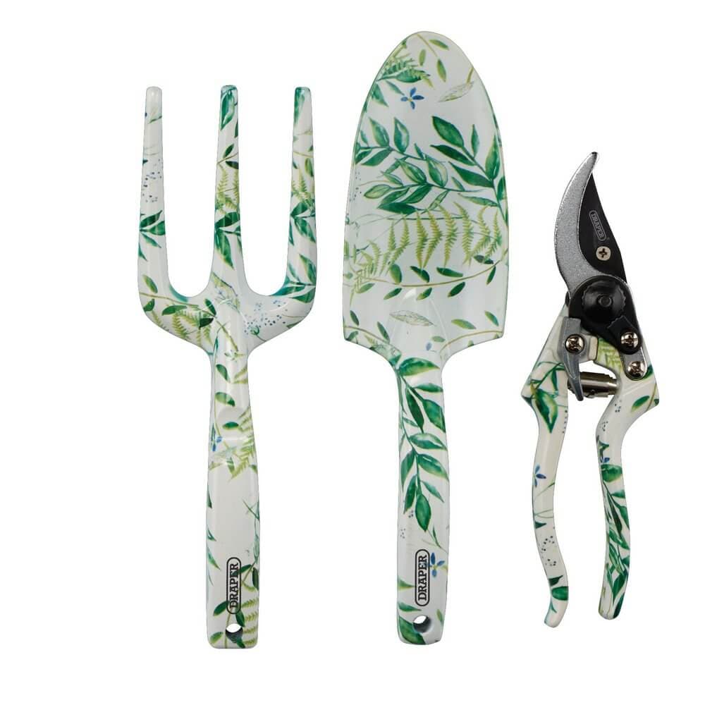 Draper 08994 Garden Tool Set With Floral Pattern (3 Piece) each 1