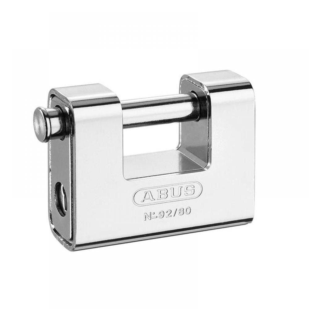 Abus Mechanical 35214 92/80Mm Monoblock Brass Body Shutter Padlock Carded