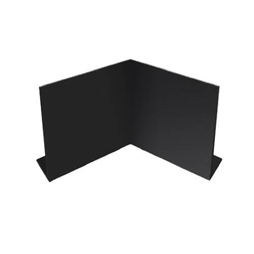 Aluminium Fascia V Profile Internal 90 Degree Corner - 150mm x 2mm Black (9005 Matt)
