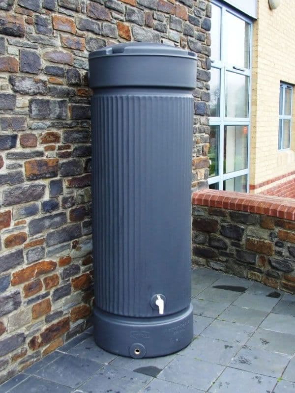 500L Georgian Pillar Water Tank Column - Charcoal Grey Original Organics