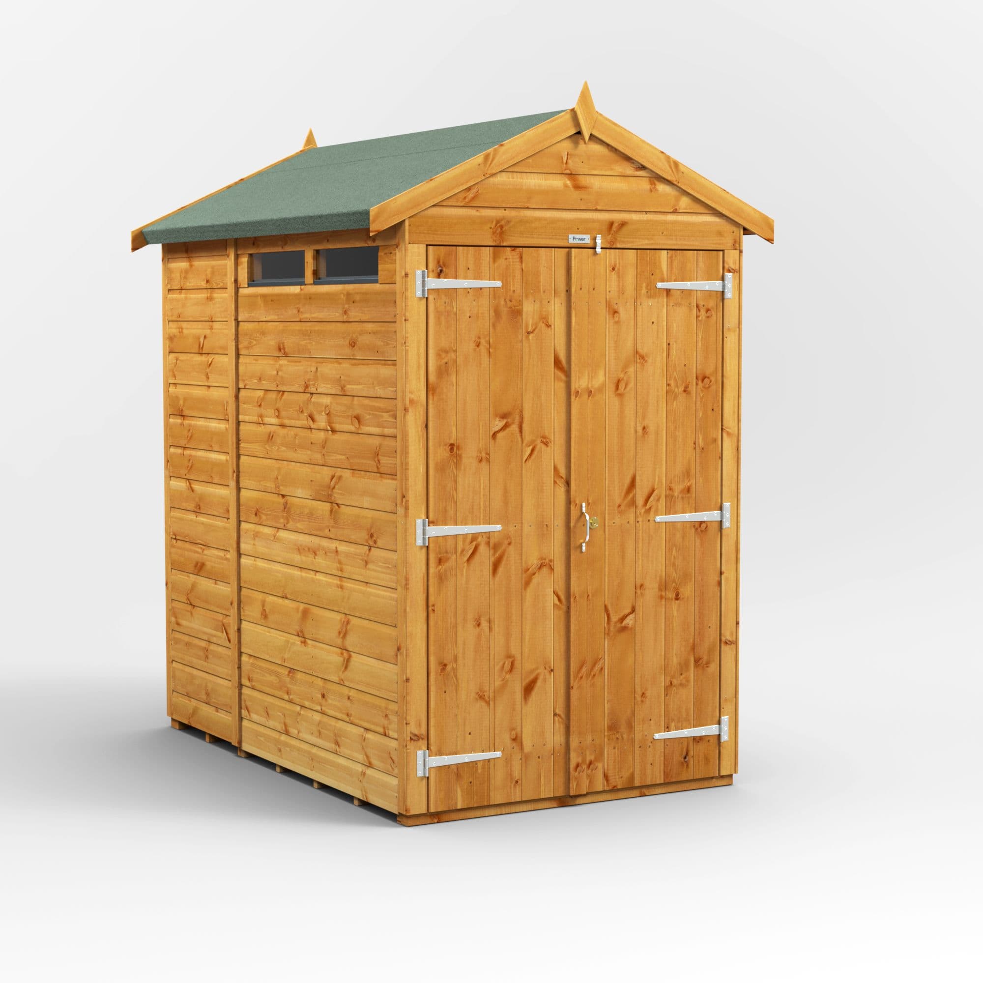 Powersheds 6 x 4 Power Apex Double Door Security Shed