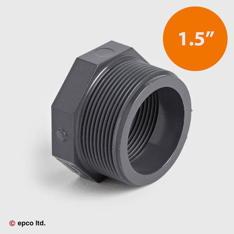1 1/2" x 1" U-PVC Threaded Reducing Bush